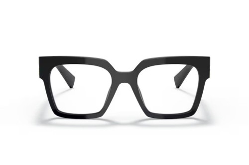 MIU MIU MU 04UV - ​1AB1O1 - ​52 Optikai keretek Fekete Szögletes