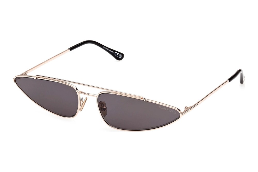 Tom Ford FT0979 CAM - 28A - 65 Napszemüvegek Arany, Fekete Cat Eye (Macskaszem)