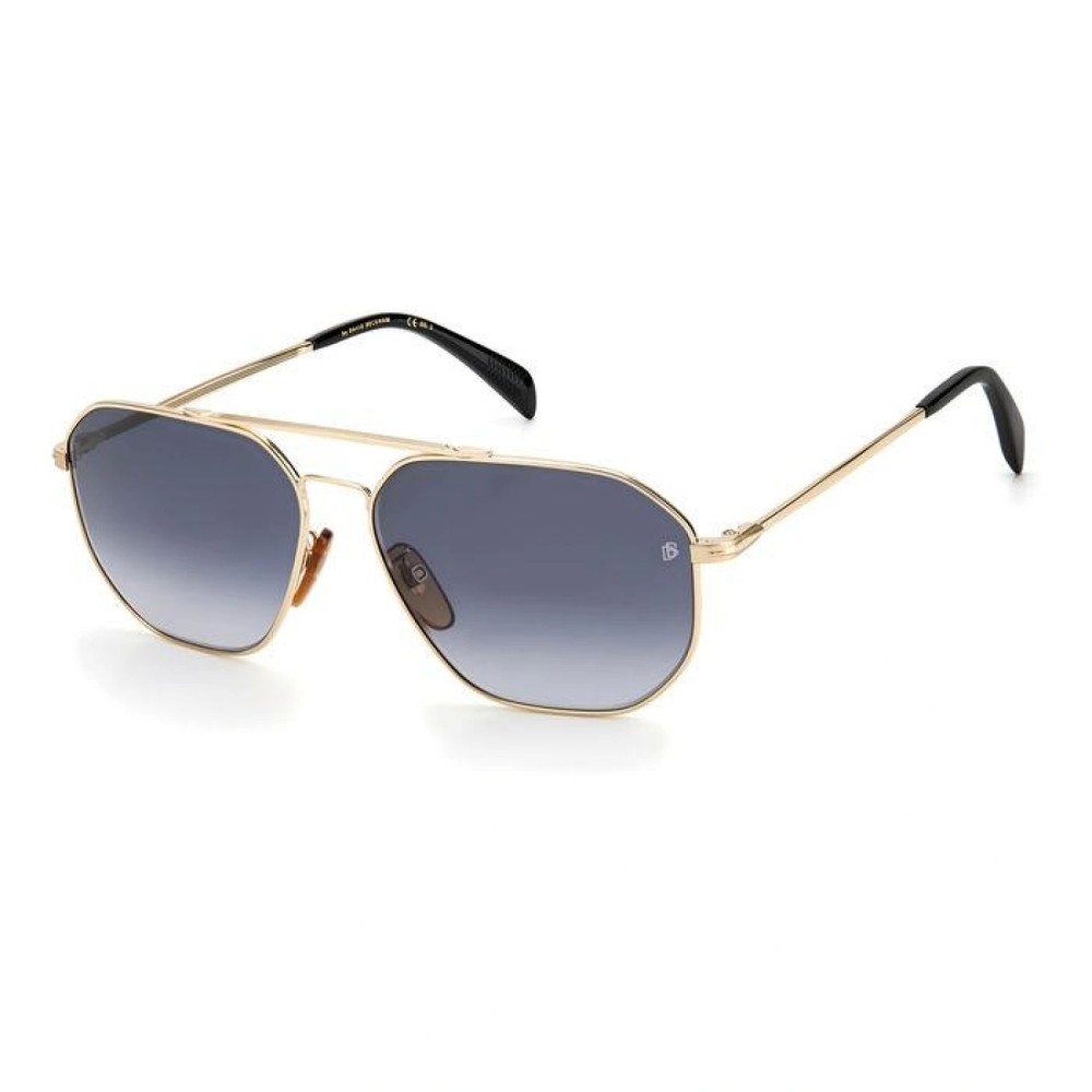 David Beckham DB 1041/S - RHL90 - 60 Napszemüvegek Arany, Fekete Pilóta (Aviator)