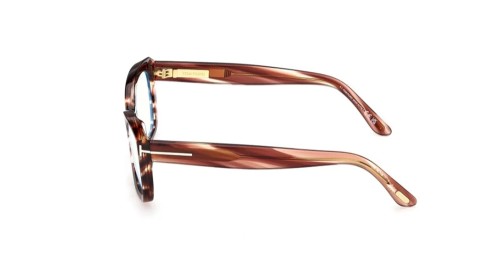Tom Ford TF6046-B - 055 - 55 - KÉK-IBOLYA FÉNYT SZŰRŐ LENCSÉKKEL Optikai keretek Havana Cat eye (macskaszem)