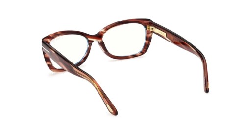 Tom Ford TF6046-B - 055 - 55 - KÉK-IBOLYA FÉNYT SZŰRŐ LENCSÉKKEL Optikai keretek Havana Cat eye (macskaszem)