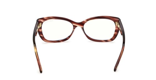 Tom Ford TF6046-B - 055 - 55 - KÉK-IBOLYA FÉNYT SZŰRŐ LENCSÉKKEL Optikai keretek Havana Cat eye (macskaszem)