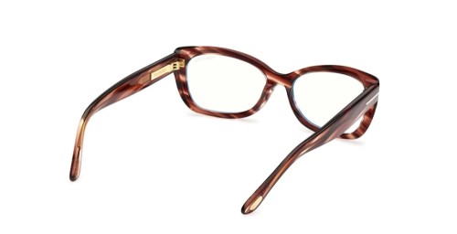 Tom Ford TF6046-B - 055 - 55 - KÉK-IBOLYA FÉNYT SZŰRŐ LENCSÉKKEL Optikai keretek Havana Cat eye (macskaszem)