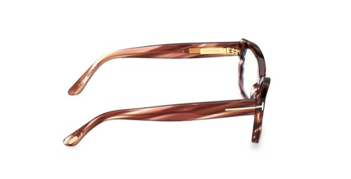 Tom Ford TF6046-B - 055 - 55 - KÉK-IBOLYA FÉNYT SZŰRŐ LENCSÉKKEL Optikai keretek Havana Cat eye (macskaszem)