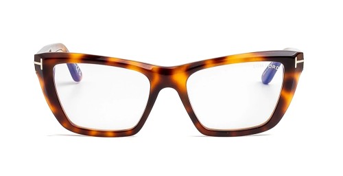 Tom Ford TF6047-B - 053 - 54 - KÉK-IBOLYA FÉNYT SZŰRŐ LENCSÉKKEL Optikai keretek Havana Cat eye (macskaszem)