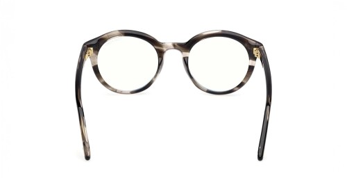 Tom Ford TF6061-B - 056 - 50 - KÉK-IBOLYA FÉNYT SZŰRŐ LENCSÉKKEL Optikai keretek Színes havana Kerek
