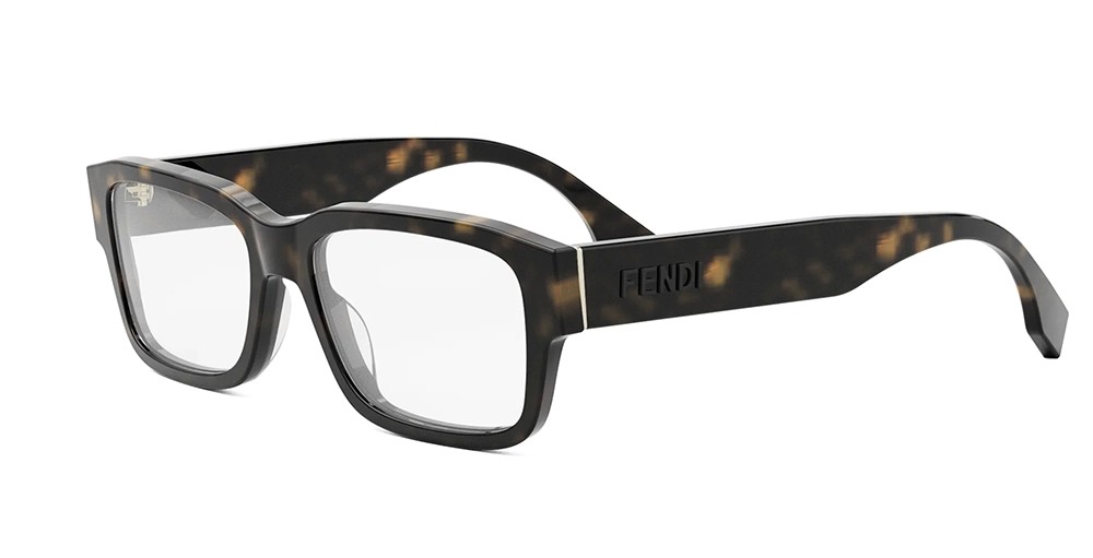 Fendi FE50079F - 052 - 53 Optikai keretek Sötét Havana Téglalap