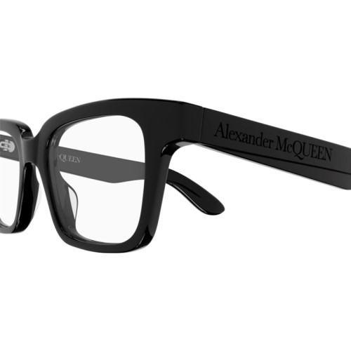 Alexander McQueen AM0385O - 001 - 49 Optikai keretek Fekete Szögletes