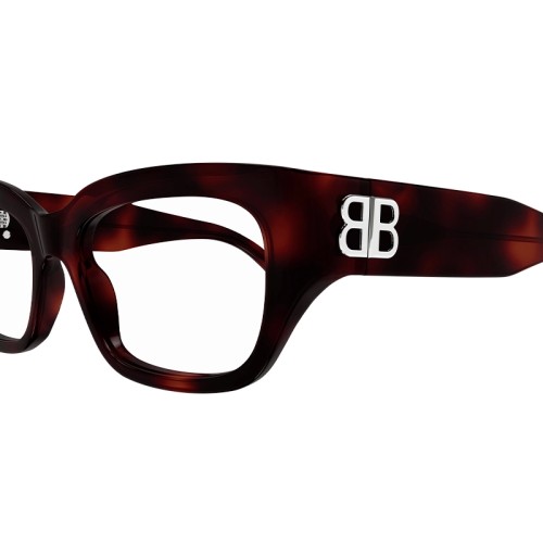 Balenciaga BB0364OA - 002 - 55 Optikai keretek Fekete,Piros,Mintás Szögletes