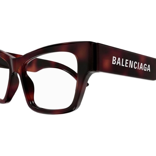 Balenciaga BB0378O - 002 - 54 Optikai keretek Fekete,Piros,Mintás Szögletes