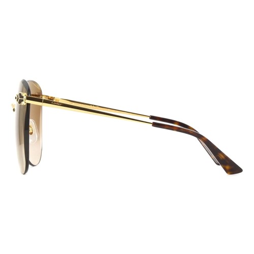 Cartier CT0398S - 002 - 62 Napszemüvegek Arany,Barna,Mintás Pillow (Lekerekített)