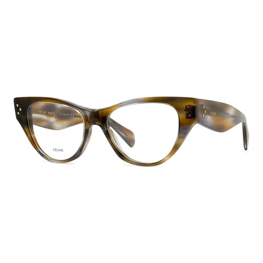 Celine CL50040I - 055 - 50 Optikai keretek Csíkos Havana Cat Eye (Macskaszem)