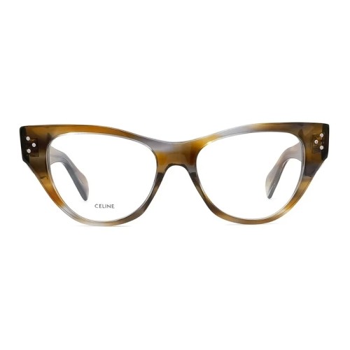 Celine CL50040I - 055 - 50 Optikai keretek Csíkos Havana Cat Eye (Macskaszem)
