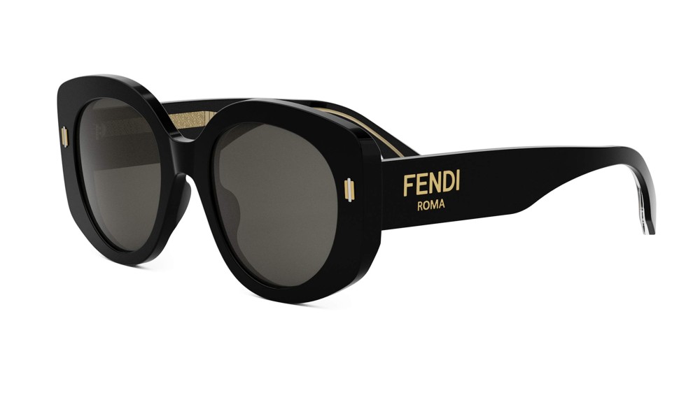 Fendi FE40137I - 01A - 51 Napszemüvegek Fekete Kerek