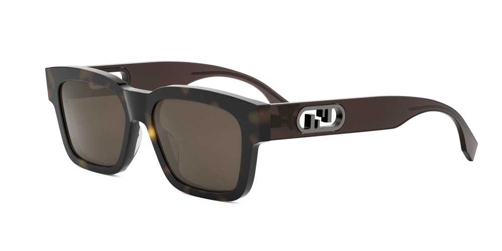 Fendi FE40107I - 52E - 53 Napszemüvegek Dark Havanna Szögletes