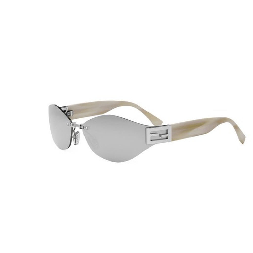 Fendi FE40159U - 16C - 74 Napszemüvegek Ezüst Shield