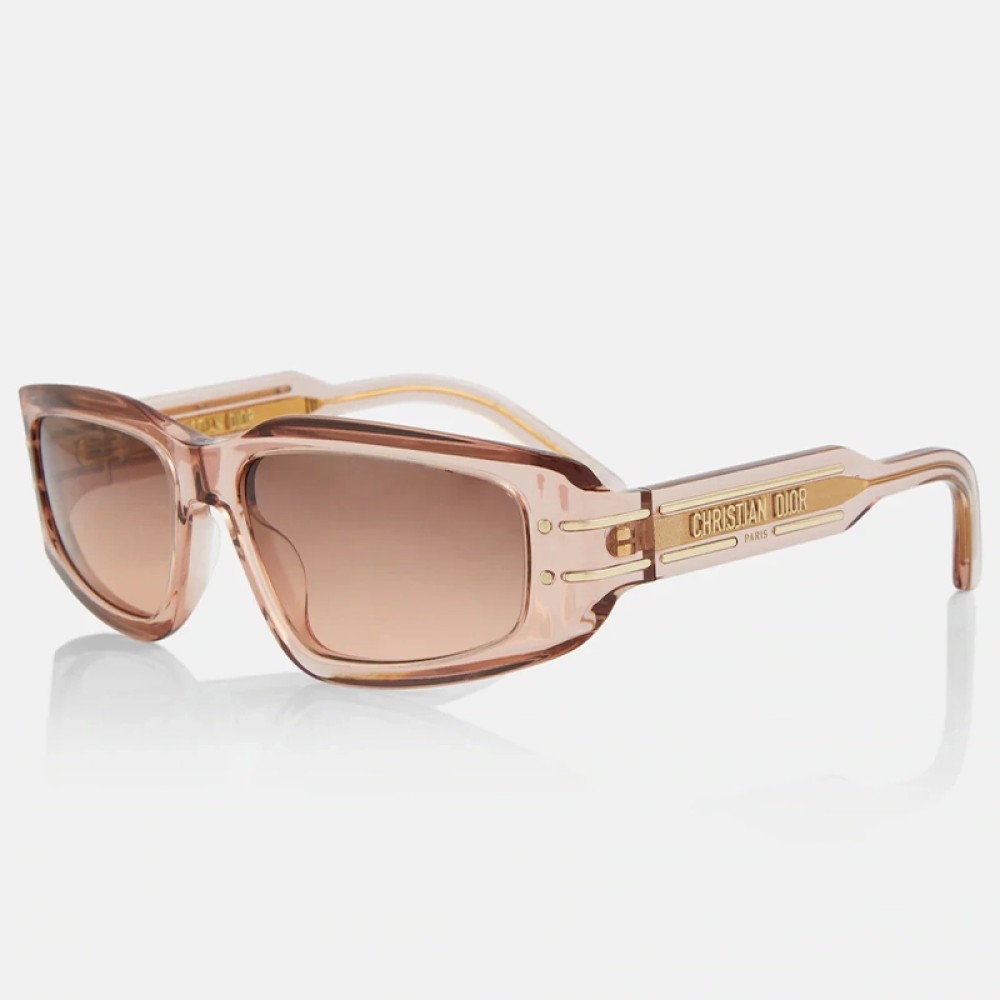 Dior DIORSIGNATURE S9U - 40F1 A - 56 Napszemüvegek Rózsaszín,Átlátszó Szögletes
