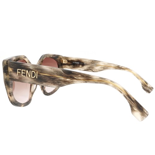 Fendi FE40017I - 63S - 55 Napszemüvegek Havana Szögletes