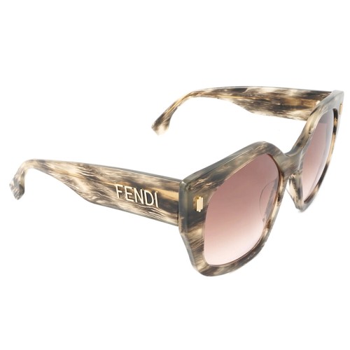 Fendi FE40017I - 63S - 55 Napszemüvegek Havana Szögletes