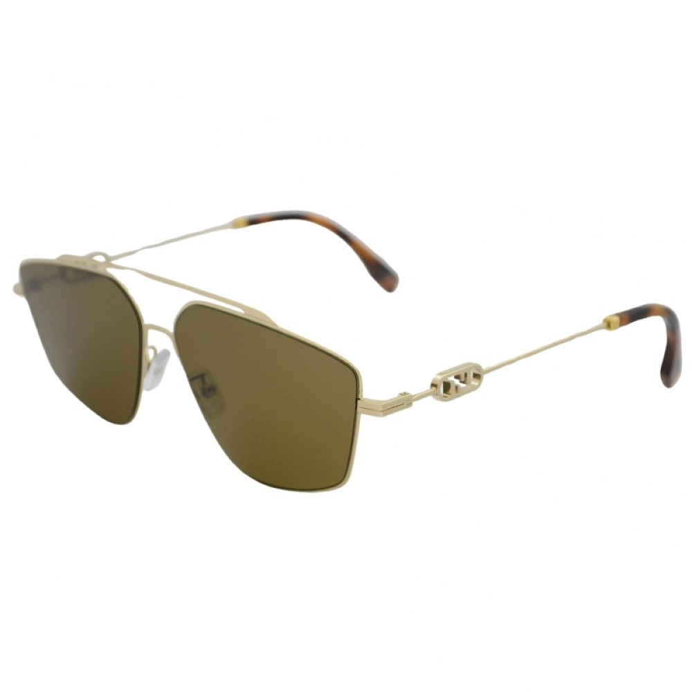 Fendi FE40079U - 32E - 58 Napszemüvegek Arany, Havana Pilóta (Aviator)