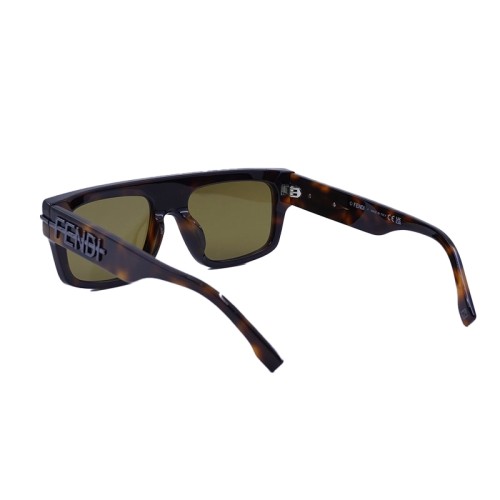 Fendi FE40091U - 53E - 54 Napszemüvegek Havana Flat Top (Felül egyenes)