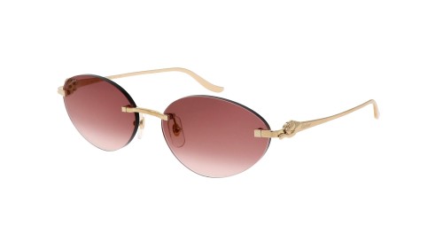 Cartier CT0504S - 002 - 58 Napszemüvegek Arany Ovális