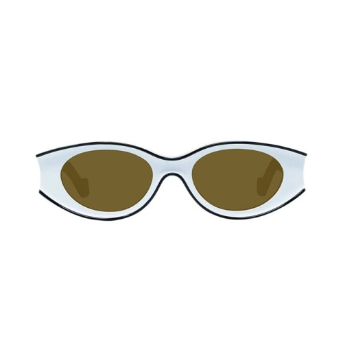 Loewe LW40046U - 01E - 52 Napszemüvegek Fehér,Fekete Ovális