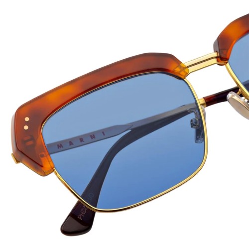Marni PHD Three Gorges Blue - 57 Napszemüvegek Havana, Arany Szögletes