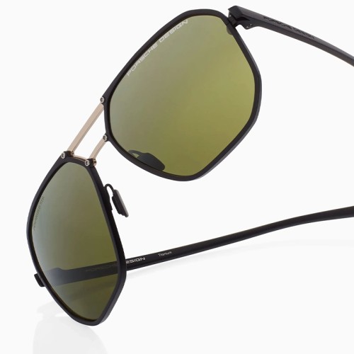 Porsche Design P8971 - A - 61 - POLARIZÁLT LENCSÉKKEL Napszemüvegek Fekete Pilóta (Aviator)