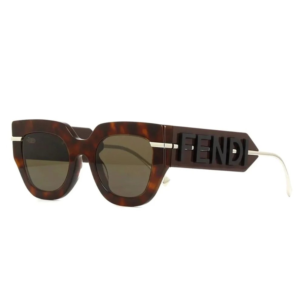 Fendi FE40097F - 52E - 51 Napszemüvegek Havanna, Arany Cat Eye (Macskaszem)
