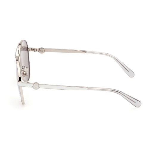 Moncler ML0263 VIZTA - 16C - 59 Napszemüvegek Ezüst,Fehér Pilóta (Aviator)