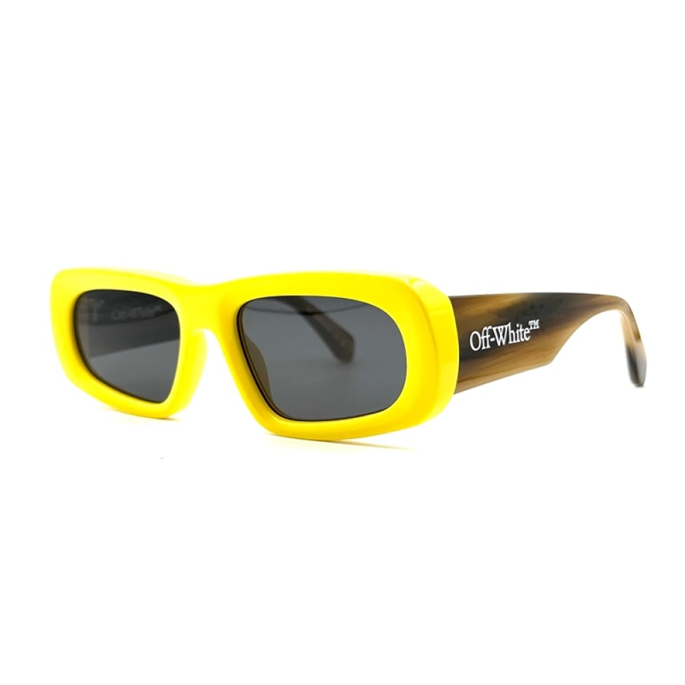 Off-White OERI065 AUSTIN - 1807 - 54 Napszemüvegek Sárga,Barna,Mintás Szögletes