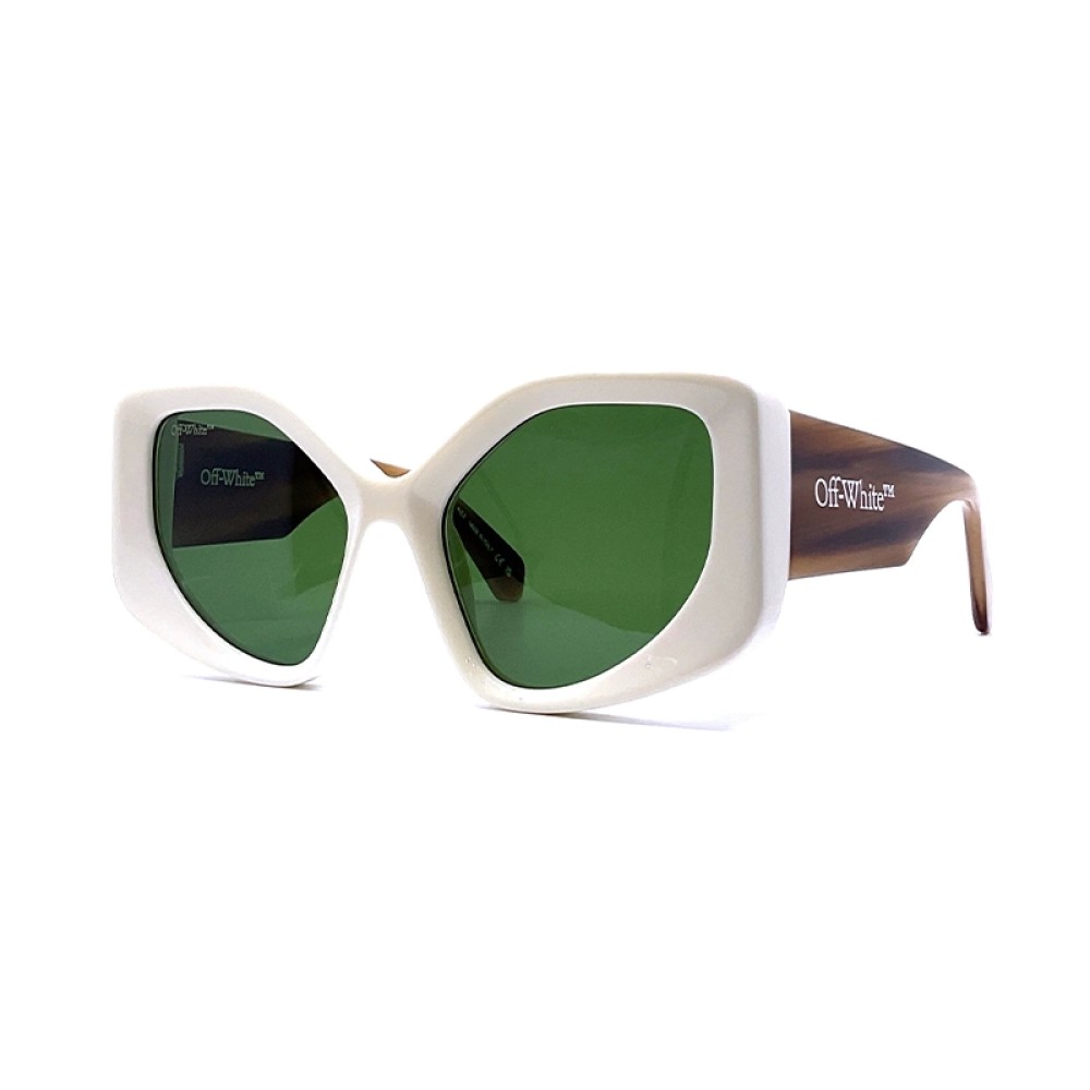 Off-White OERI062 DENVER - 0155 - 55 Napszemüvegek Fehér,Barna,Mintás Cat Eye (Macskaszem)
