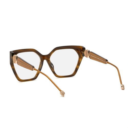 Philipp Plein VPP068S QUEEN - 03BQ - 57 Optikai keretek Havanna, Barna Cat Eye (Macskaszem)