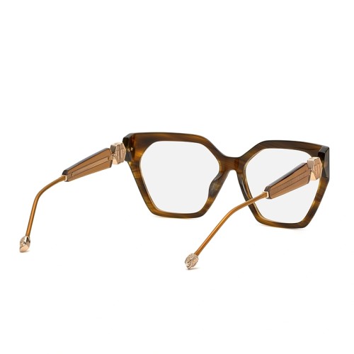 Philipp Plein VPP068S QUEEN - 03BQ - 57 Optikai keretek Havanna, Barna Cat Eye (Macskaszem)