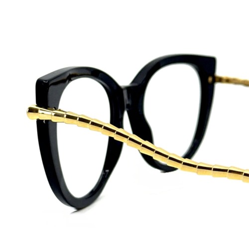 Bvlgari BV50001I - 001 - 51 Optikai keretek Fekete,Arany Pillow (Lekerekített)