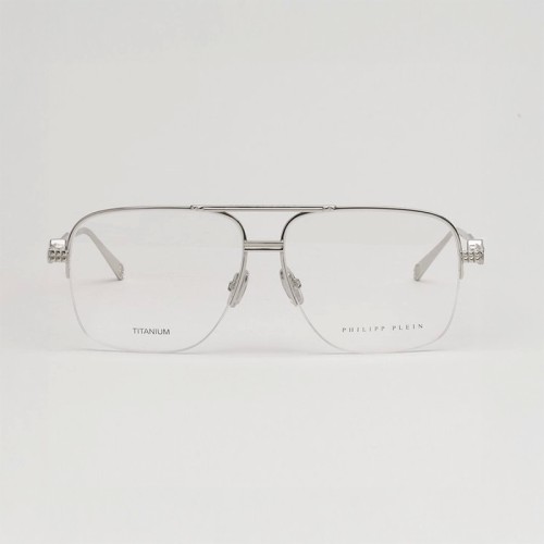 Philipp Plein VPP063W ROCK SUPERHERO - 0589 - 60 Optikai keretek Ezüst Pilóta (Aviator)