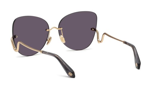 Roberto Cavalli SRC062 - 0300 - 64 Napszemüvegek Arany, Fekete Cat Eye (Macskaszem)