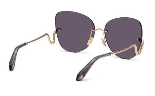 Roberto Cavalli SRC062 - 0300 - 64 Napszemüvegek Arany, Fekete Cat Eye (Macskaszem)