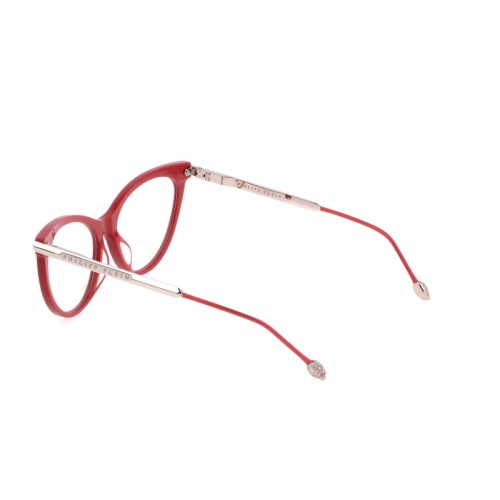 Philipp Plein VPP037S FLAWLESS - 02GH - 54 Optikai keretek Piros, Ezüst Cat Eye (Macskaszem)