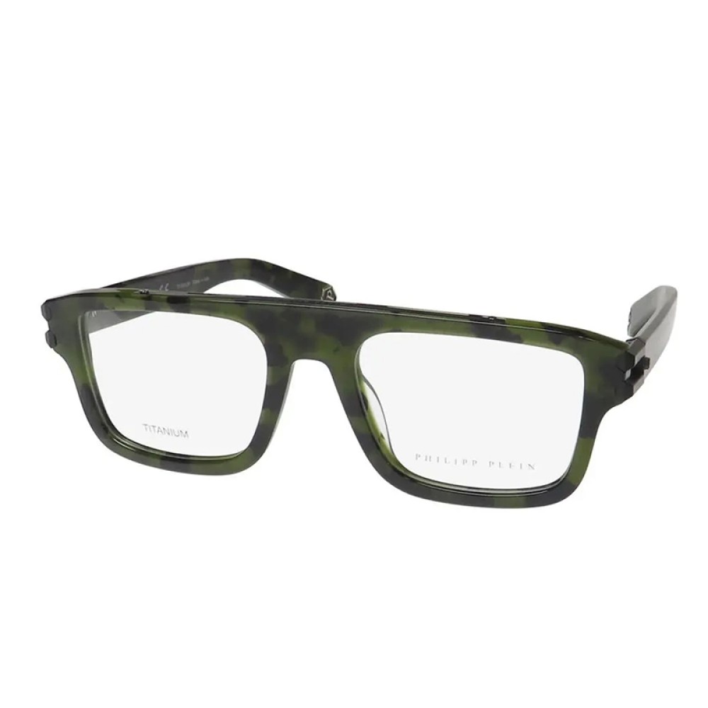 Philipp Plein VPP021 LIGHT FIGHTER - 092I - 53 Optikai keretek Zöld Havanna Szögletes