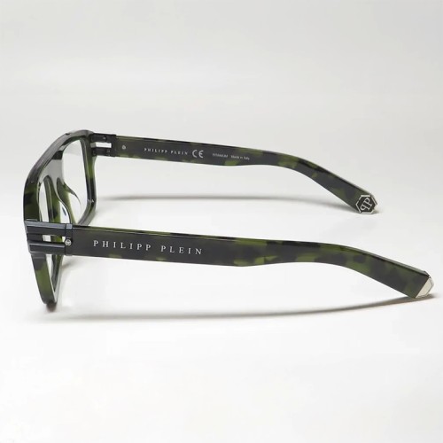 Philipp Plein VPP021 LIGHT FIGHTER - 092I - 53 Optikai keretek Zöld Havanna Szögletes