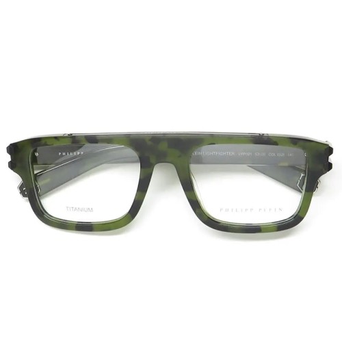 Philipp Plein VPP021 LIGHT FIGHTER - 092I - 53 Optikai keretek Zöld Havanna Szögletes