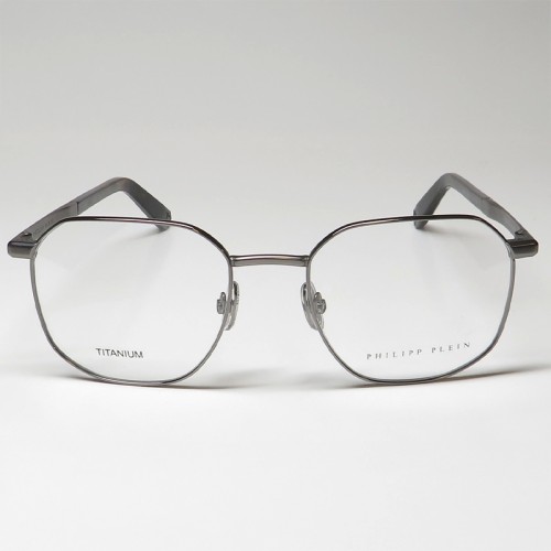 Philipp Plein VPP020 TITANIUM - 0584 - 53 Optikai keretek Ezüst, Havanna Szögletes