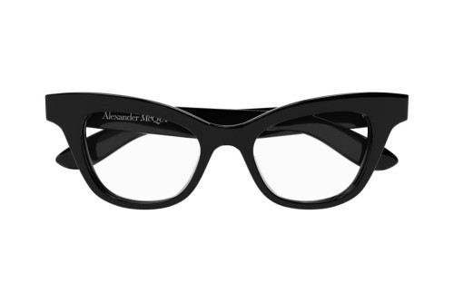 Alexander McQueen AM0381O - 001 - 47 Optikai keretek Fekete Cat Eye (Macskaszem)