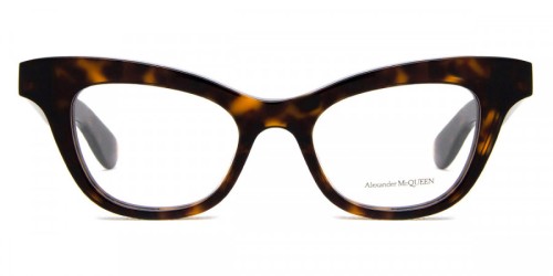 Alexander McQueen AM0381O - 002 - 47 Optikai keretek Barna,Mintás Cat Eye (Macskaszem)