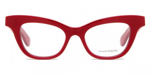 Alexander McQueen AM0381O - 003 - 47 Optikai keretek Piros Cat Eye (Macskaszem)