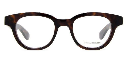 Alexander McQueen AM0384O - 002 - 47 Optikai keretek Barna,Narancs,Mintás Pillow (Lekerekített)