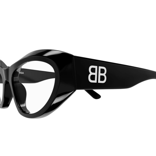 Balenciaga BB0400O - 001 - 55 Optikai keretek Fekete Cat Eye (Macskaszem)