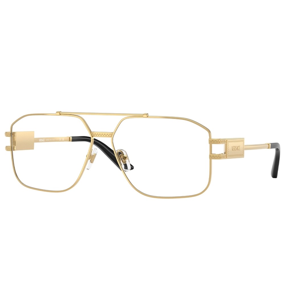 VERSACE VE1302 - ​1002 - ​59 Optikai keretek Arany, Fekete Pilóta (Aviator)